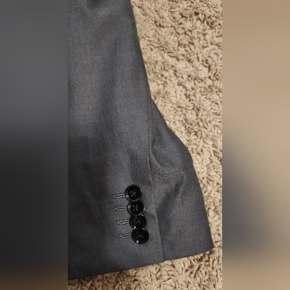 Express mens 44r grey slim fit suit